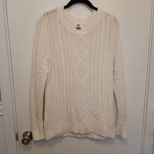 Cream Cable Knit Sweater